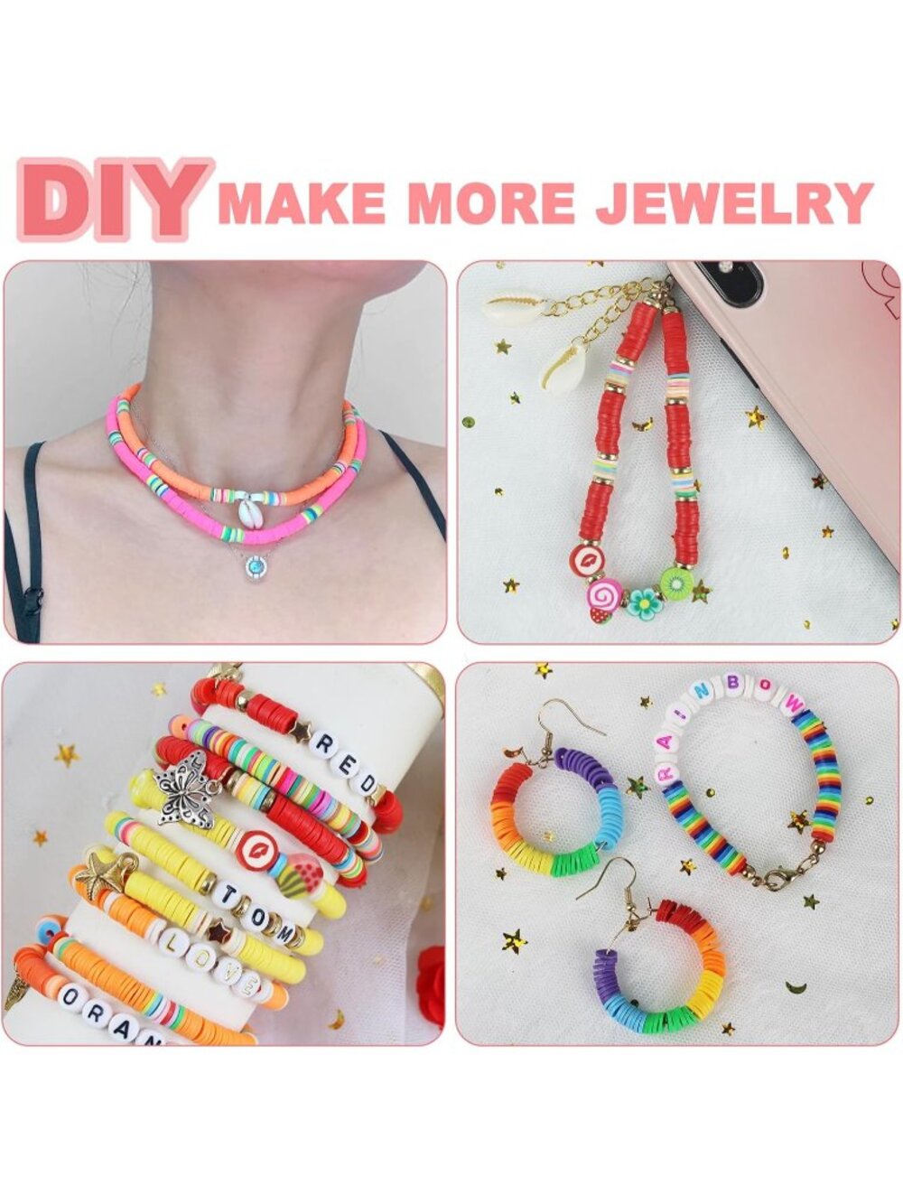 New 5100 Clay Beads Bracelet Making Kit - Picture 3 of 6